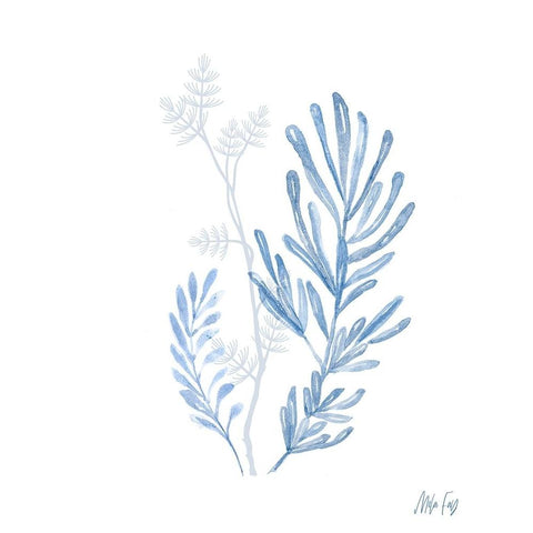 Branches III White Modern Wood Framed Art Print by Fay, Mela