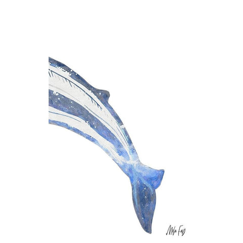 Whale III White Modern Wood Framed Art Print by Fay, Mela