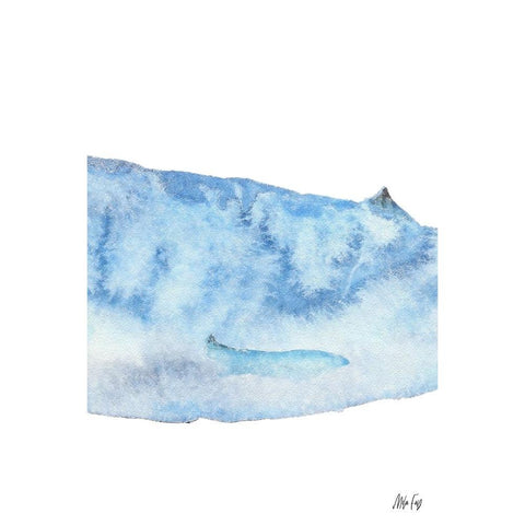 Whale II Black Modern Wood Framed Art Print by Fay, Mela