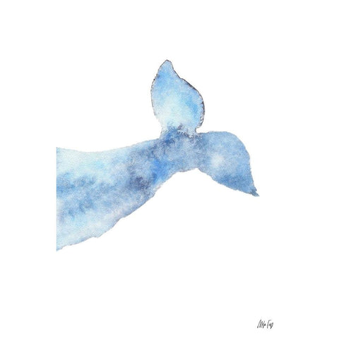 Whale III Black Modern Wood Framed Art Print by Fay, Mela