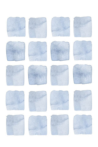 Blue Abstract III White Modern Wood Framed Art Print with Double Matting by Fay, Mela