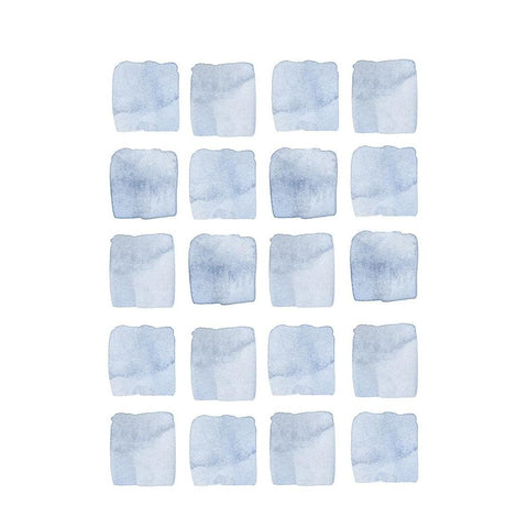 Blue Abstract III White Modern Wood Framed Art Print by Fay, Mela