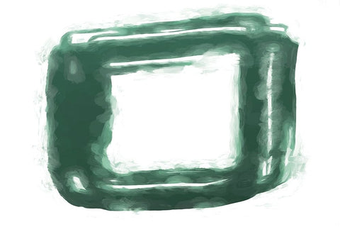 Shape Abstract II Black Ornate Wood Framed Art Print with Double Matting by Fay, Mela