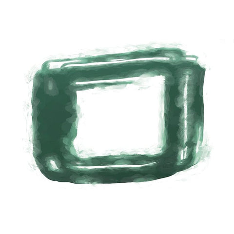 Shape Abstract II Black Modern Wood Framed Art Print with Double Matting by Fay, Mela