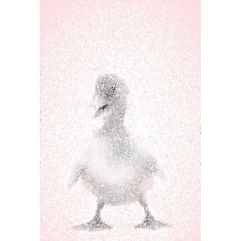 Pink Duckling II Gold Ornate Wood Framed Art Print with Double Matting by Fay, Mela
