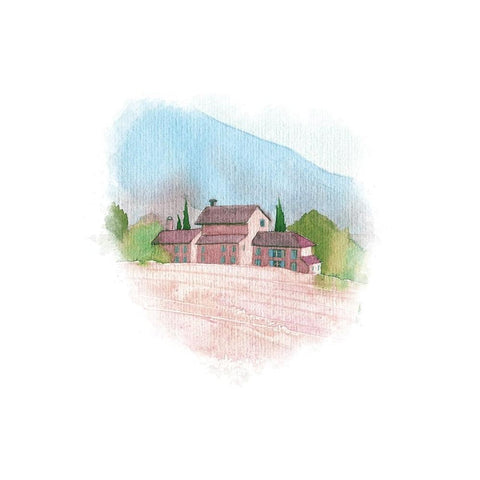 Landscape II Black Modern Wood Framed Art Print by Fay, Mela