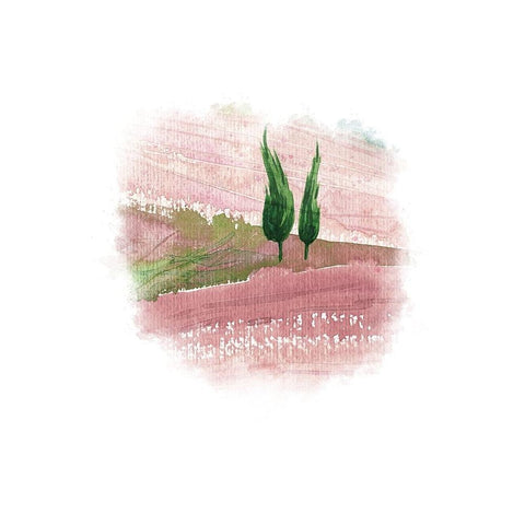 Landscape III Gold Ornate Wood Framed Art Print with Double Matting by Fay, Mela