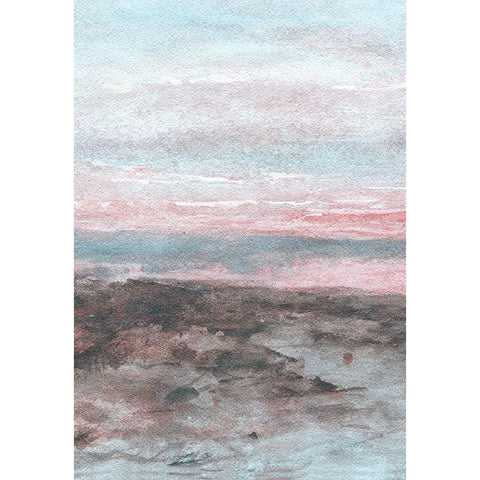 Sunset II White Modern Wood Framed Art Print by Fay, Mela