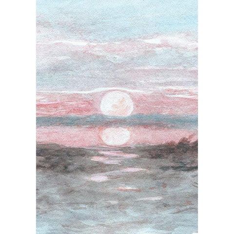 Sunset III Black Modern Wood Framed Art Print by Fay, Mela