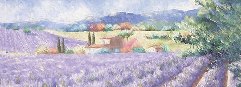 Tuscan Overlook Black Ornate Wood Framed Art Print with Double Matting by Fay, Mela