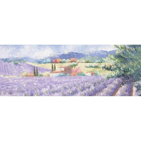 Tuscan Overlook Gold Ornate Wood Framed Art Print with Double Matting by Fay, Mela