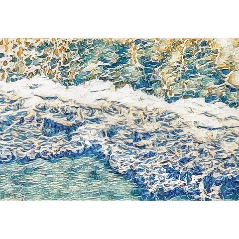 Wave I White Modern Wood Framed Art Print by Fay, Mela