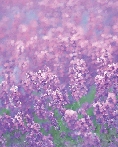 Purple I White Modern Wood Framed Art Print with Double Matting by Fay, Mela