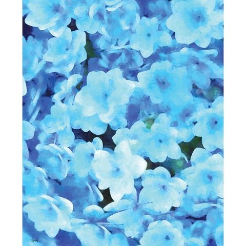 Blue I Black Modern Wood Framed Art Print with Double Matting by Fay, Mela