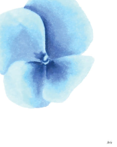 Blue Pansy II Black Ornate Wood Framed Art Print with Double Matting by Fay, Mela