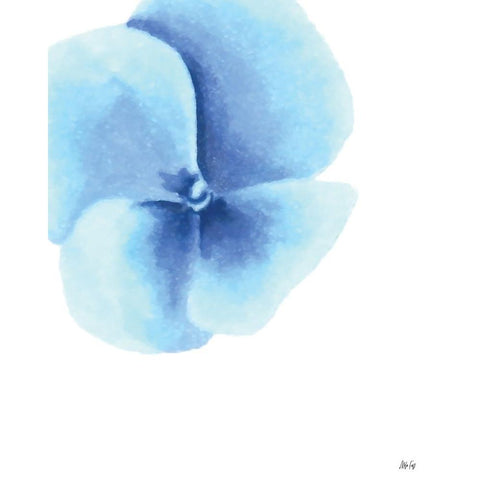 Blue Pansy II Gold Ornate Wood Framed Art Print with Double Matting by Fay, Mela