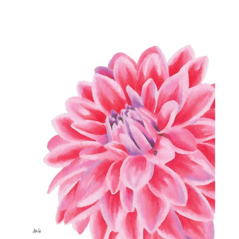 Chrysanthemum Black Modern Wood Framed Art Print with Double Matting by Fay, Mela