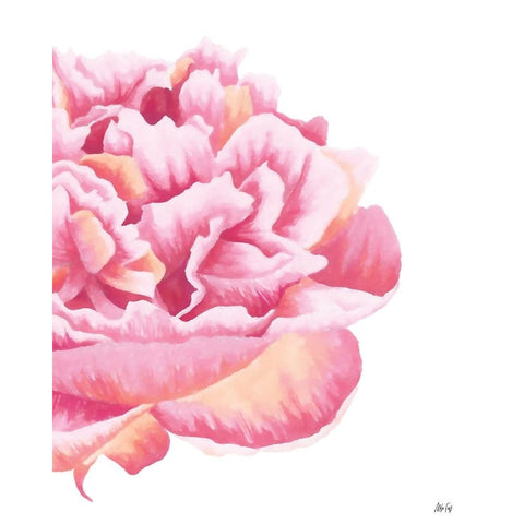 Pink Rose Black Modern Wood Framed Art Print by Fay, Mela