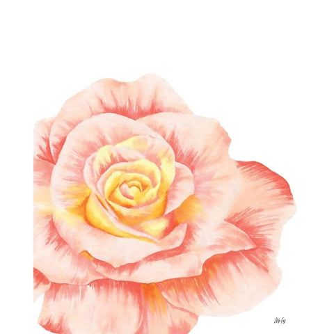 Orange Rose Black Modern Wood Framed Art Print by Fay, Mela