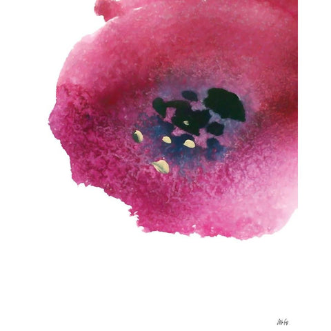 Poppy Painting II Black Modern Wood Framed Art Print by Fay, Mela
