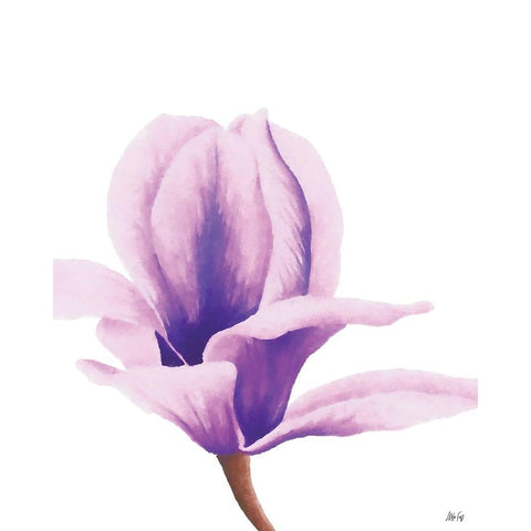 Purple Orchid Gold Ornate Wood Framed Art Print with Double Matting by Fay, Mela