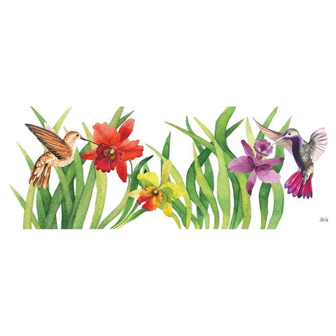 Meadow Black Modern Wood Framed Art Print with Double Matting by Fay, Mela