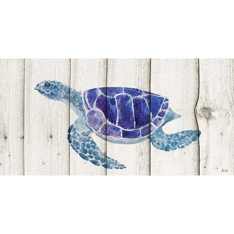 Turtle Black Modern Wood Framed Art Print by Fay, Mela