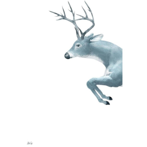 Jumping I Black Modern Wood Framed Art Print by Fay, Mela