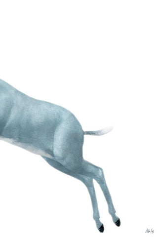 Jumping II Black Ornate Wood Framed Art Print with Double Matting by Fay, Mela