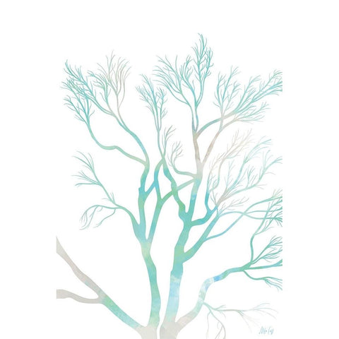 Green Tree I Black Modern Wood Framed Art Print by Fay, Mela