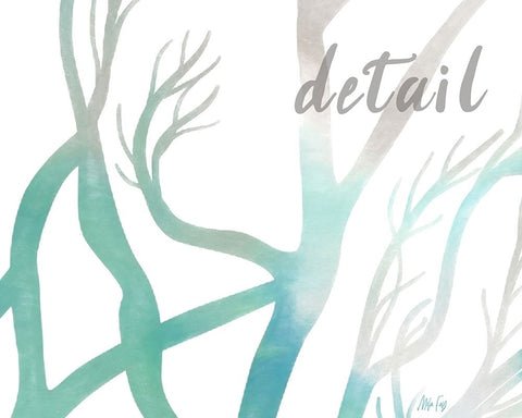 Detail Tree White Modern Wood Framed Art Print with Double Matting by Fay, Mela