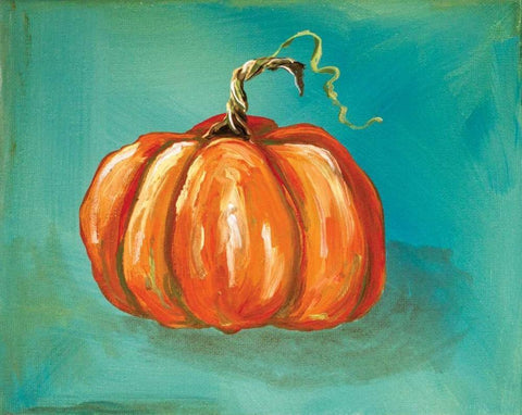 Pumpkin White Modern Wood Framed Art Print with Double Matting by Strong, Molly Susan