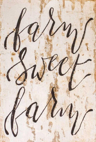 Farm Sweet Farm White Modern Wood Framed Art Print with Double Matting by Strong, Molly Susan