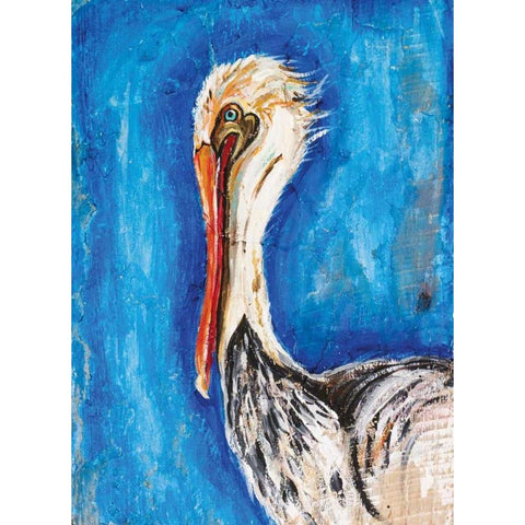 Pelican Gold Ornate Wood Framed Art Print with Double Matting by Strong, Molly Susan