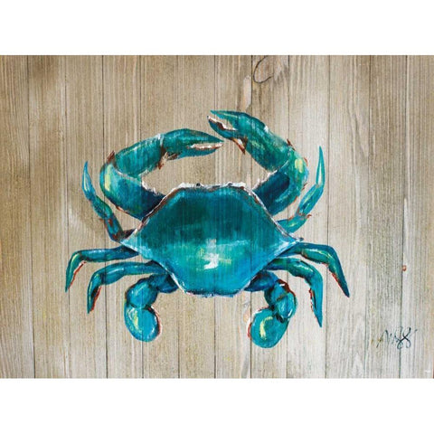 Crab Black Modern Wood Framed Art Print by Strong, Molly Susan