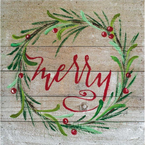 Merry Black Modern Wood Framed Art Print by Strong, Molly Susan