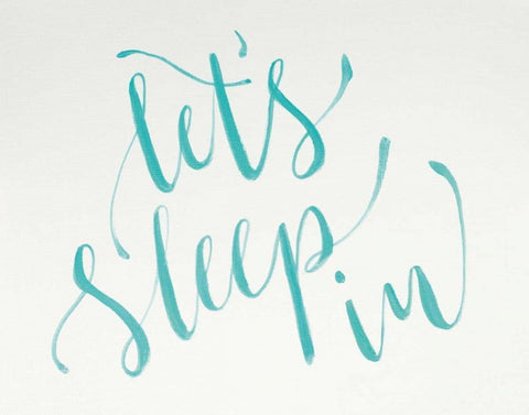 Sleep In White Modern Wood Framed Art Print with Double Matting by Strong, Molly Susan