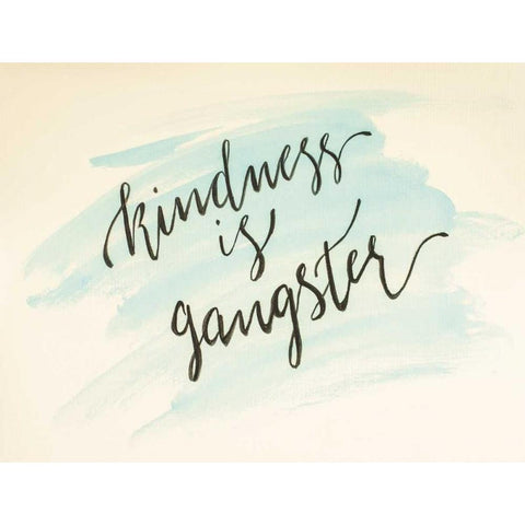 Kindness is Gangster Gold Ornate Wood Framed Art Print with Double Matting by Strong, Molly Susan