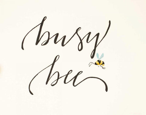 Busy Bee Black Ornate Wood Framed Art Print with Double Matting by Strong, Molly Susan
