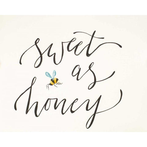 Sweet as Honey Black Modern Wood Framed Art Print with Double Matting by Strong, Molly Susan