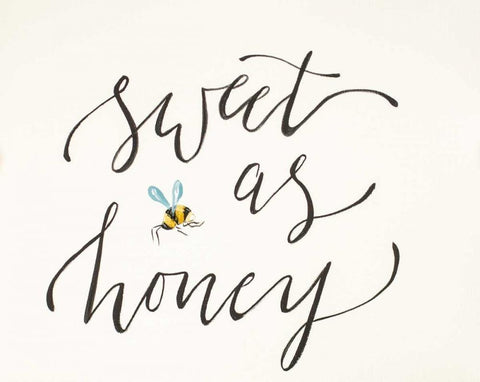 Sweet as Honey Black Ornate Wood Framed Art Print with Double Matting by Strong, Molly Susan