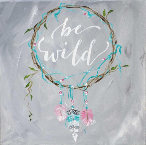 Be Wild White Modern Wood Framed Art Print with Double Matting by Strong, Molly Susan