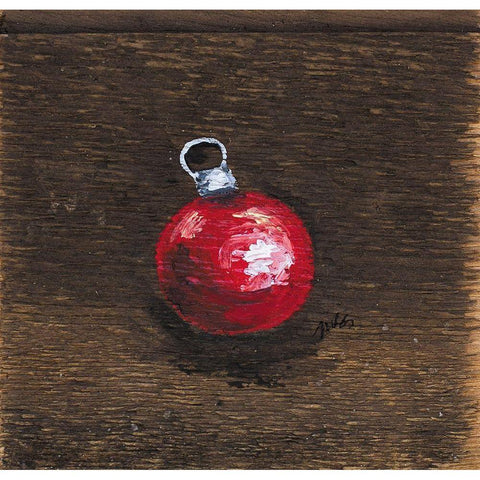 Red Bulb Gold Ornate Wood Framed Art Print with Double Matting by Strong, Molly Susan