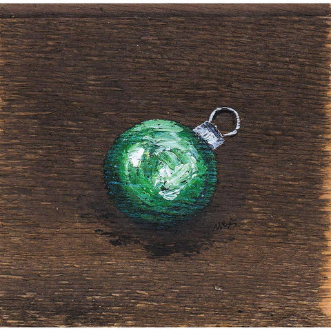 Green Bulb White Modern Wood Framed Art Print by Strong, Molly Susan