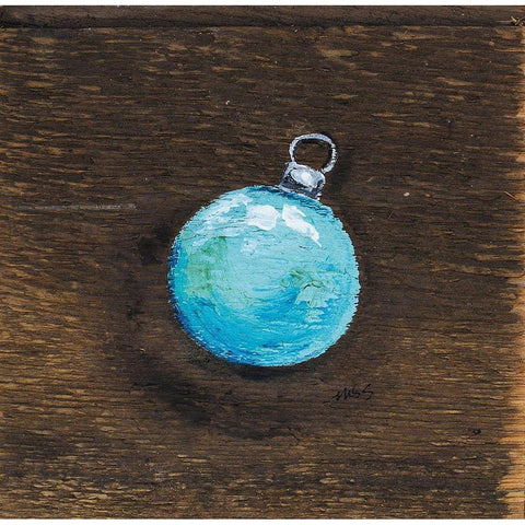 Blue Bulb Black Modern Wood Framed Art Print with Double Matting by Strong, Molly Susan