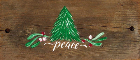 Peace White Modern Wood Framed Art Print with Double Matting by Strong, Molly Susan