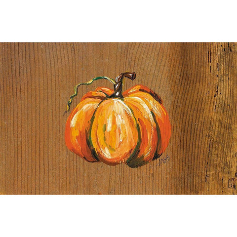 Orange Pumpkin Gold Ornate Wood Framed Art Print with Double Matting by Strong, Molly Susan