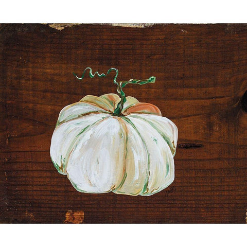 White Pumpkin Black Modern Wood Framed Art Print by Strong, Molly Susan