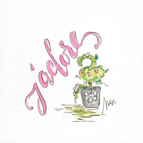 Jadore Black Modern Wood Framed Art Print by Strong, Molly Susan