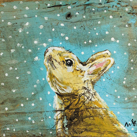 Bunny II White Modern Wood Framed Art Print by Strong, Molly Susan